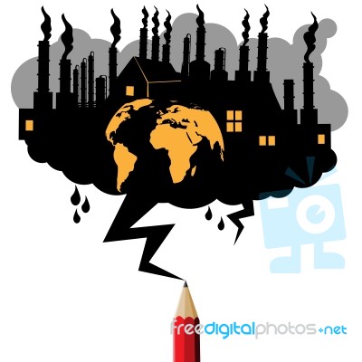 Pollution Industrial Concept Stock Image