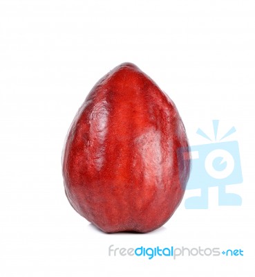 Pomerac, Malay Apple, Isolated On White Background Stock Photo