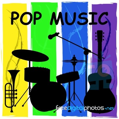 Pop Music Shows Sound Track And Harmony Stock Image