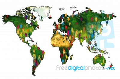 Population In The World Stock Image