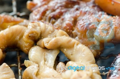 
Pork And Pork Roast Aroma, Mouth-watering Taste Of Thailand On Stock Photo