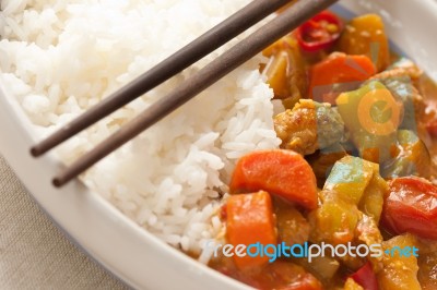 Pork Curry With Rice Stock Photo Pork Curry With Rice Stock Photo