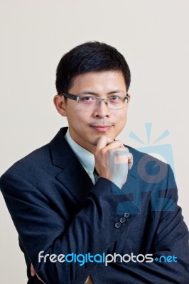 Portrait Asia Businessman Stock Photo