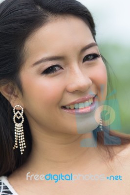 Portrait Beautiful Asian Girl Stock Photo