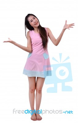 Portrait Of A Happy Woman Stock Photo