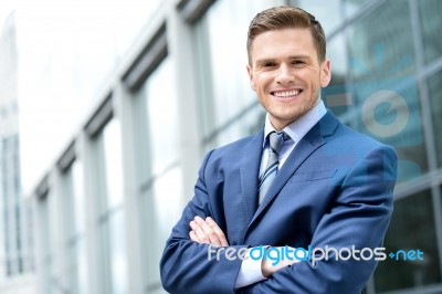 Portrait Of Handsoem Young Entrepreneur Stock Photo
