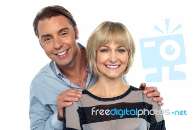 Portrait Of Husband And Wife, Smiling Warmly Stock Photo