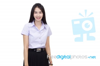 Portrait Of  Student University Uniform Stock Photo