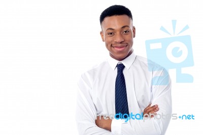 Portrait Of Young Business Executive Stock Photo
