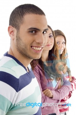Portrait Of Young Students Posing Together Stock Photo