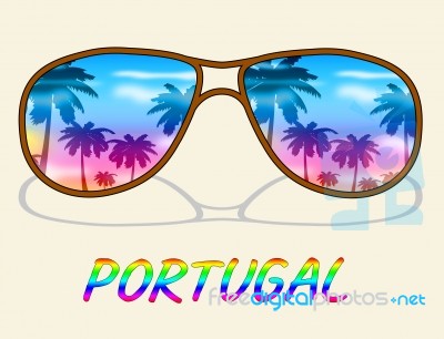 Portugal Holiday Indicates Go On Leave And Europe Stock Image