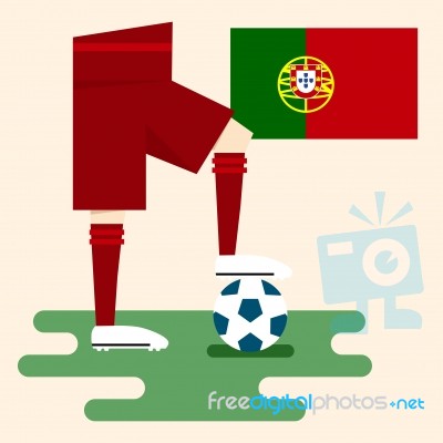 Portugal National Soccer Kits Stock Image