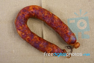 Portuguese Chorizo Stock Photo