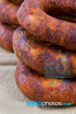 Portuguese Chorizo Stock Photo
