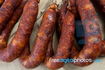 Portuguese Chorizo Stock Photo