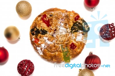 Portuguese King Cake Stock Photo