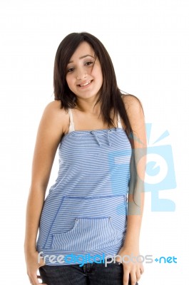 Posing Young Charming Teenager Stock Photo