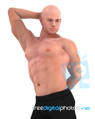 Posing Young Male Model Stock Image