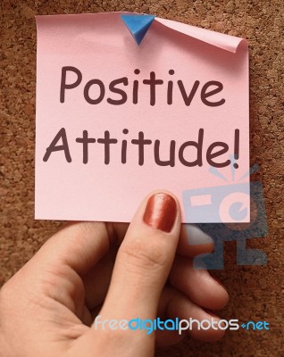 Positive Attitude In Post It Note Stock Photo