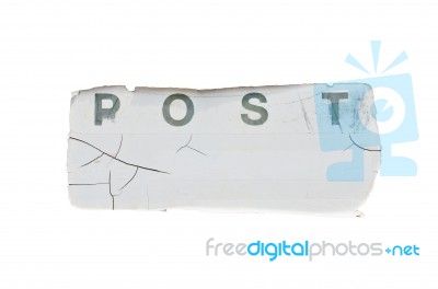 Post Label Isolated Stock Photo