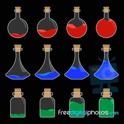 Potion Bottle Design Stock Image