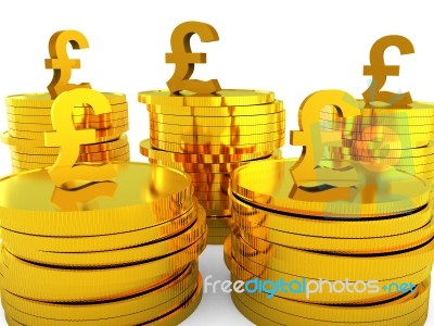 Pound Cash Represents Capital Pounds And Money Stock Image