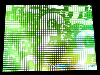 Pound Symbols On Computer Screen Stock Image