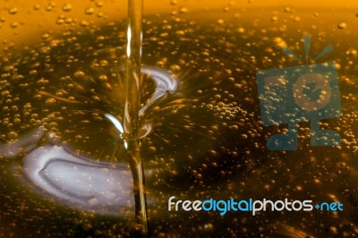 Pouring Olive Oil Liquid Stock Photo