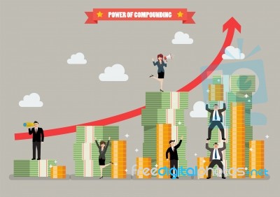 Power Of Compounding Stock Image