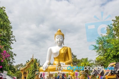 Pra Thad Doi Khum Temple In Chiangmai,  Thailand Stock Photo