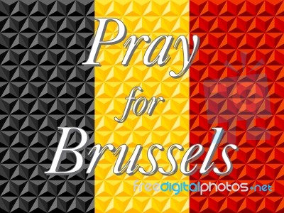 Pray For Brussels Stock Photo