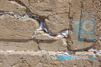Prayers In The Western Wall Jerusalem Stock Photo
