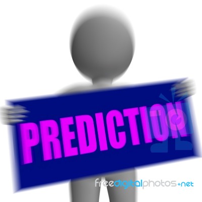 Prediction Sign Character Displays Future Forecast And Destiny Stock Image