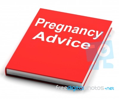 Pregnancy Advice Book Shows Information Babies Stock Image