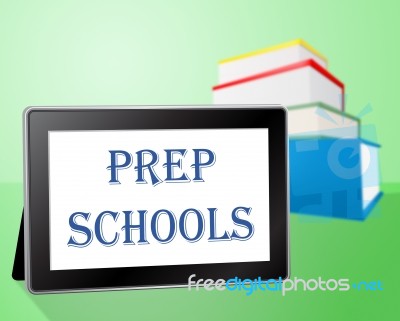 Prep Schools Shows Tablets Educating And Paying Stock Image