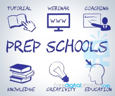 Prep Schools Shows Training Web Site And Educated Stock Image