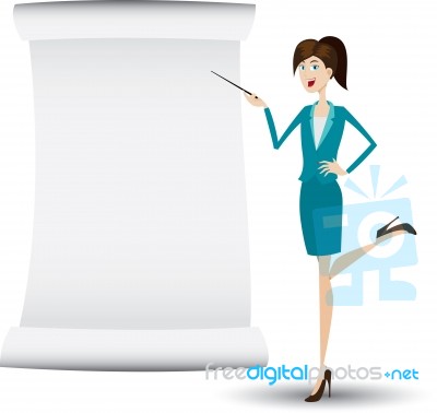 Presentation Girl Stock Image