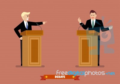 Presidential Candidate Speaks To People From Tribune Stock Image
