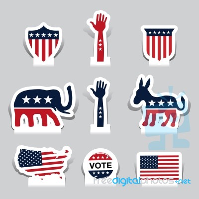 Presidential Election Paper Cut Stock Image