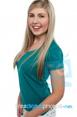 Pretty Teen Blonde Dressed In Casuals Stock Photo Pretty Teen Blonde Dressed In Casuals Stock Photo