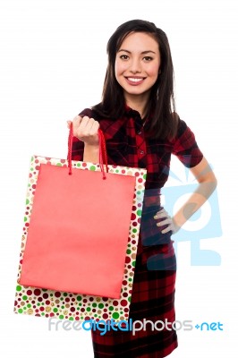 Pretty Woman With Shopping Bags Stock Photo
