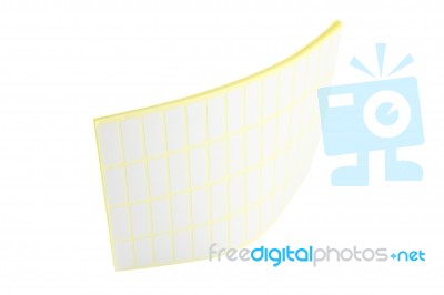 Price Card Label Sticker Curve On White Background Stock Photo