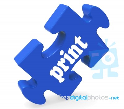 Print Key Shows Printing Copying Or Printout Stock Image