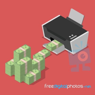 Printing Money Stock Image