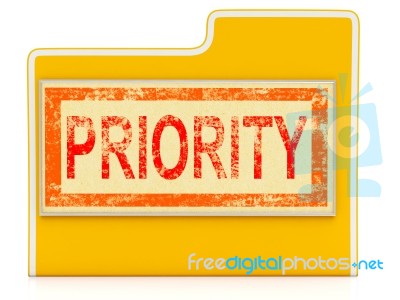 Priority File Shows Speedy Rush Immediate Delivery Stock Image