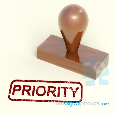 Priority Rubber Stamp Stock Image