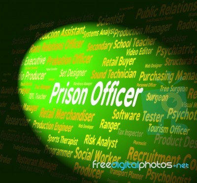 Prison Officer Represents Penal Institute And Career Stock Image