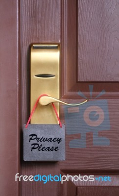 Privacy Please Words Stock Photo