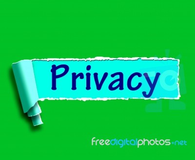 Privacy Word Shows Protection Of Confidential Information Stock Image