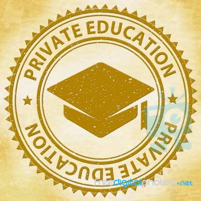 Private Education Means Non Government And School Stock Image
